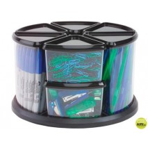 ORGANIZADOR SOBREMESA PLASTICO ARCHIVO 2000 CON 9 COMPARTIMENTOS EN FORMA TRIANGULAR TRANSPARENTE