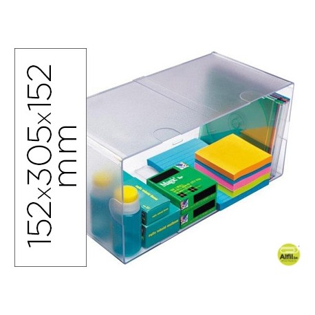 ARCHICUBO ARCHIVO 2000 HUECO DOBLE EN POLIESTILENO TRANSPARENTE 152X305X152 MM