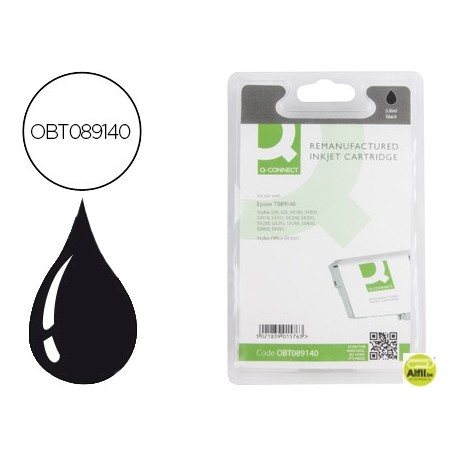 INK-JET Q-CONNECT COMPATIBLE EPSON T0891 NEGRO STYLUS S20 SX-100 SX-110