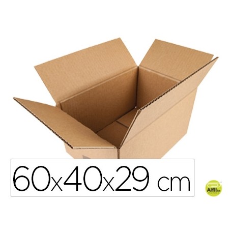 CAJA PARA EMBALAR Q-CONNECT AMERICANA MEDIDAS 600X400X290 MM ESPESOR CARTON 5 MM