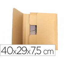 CAJA PARA EMBALAR Q-CONNECT LIBRO MEDIDAS 400X290X75 MM ESPESOR CARTON 3 MM
