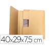 CAJA PARA EMBALAR Q-CONNECT LIBRO MEDIDAS 400X290X75 MM ESPESOR CARTON 3 MM