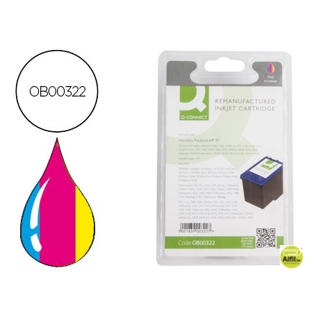 INK-JET Q-CONNECT COMPATIBLE HP DJ 450 5150 5550 5600 5650 5850A9650 9670 PHTOS MARRT 100N.57 TRICOL