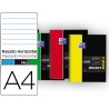 BLOC ESPIRAL OXFORD TAPA PLASTICO MICROPERFORADO PROJECTBOOK4 DIN A4 80 HOJAS 90 GR HORIZONTAL COLOR
