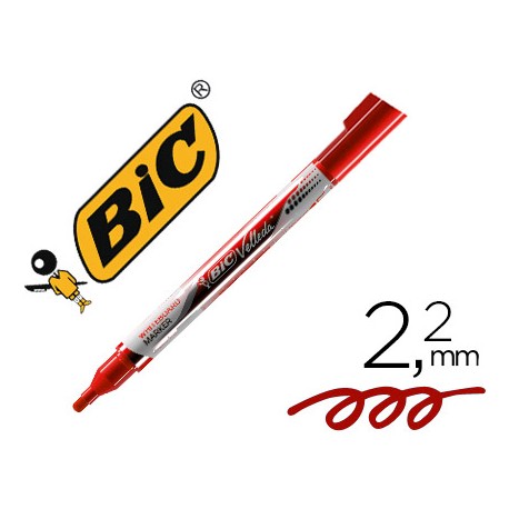 ROTULADOR BIC VELLEDA LIQUID POCKET PUNTA REDONDA 2,2 MM ROJO