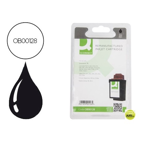 INK-JET Q-CONNECT COMPATIBLE LEXMARK COLOR JETPRINTER7000 7200 500 5070 5770 3200 NEGRO N.70 600PAG