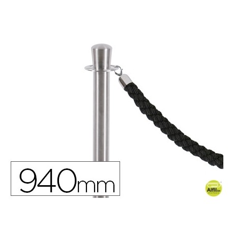 POSTE SEPARADOR CROMADO SATINADO ALTURA 940 MM BASE 320 MM