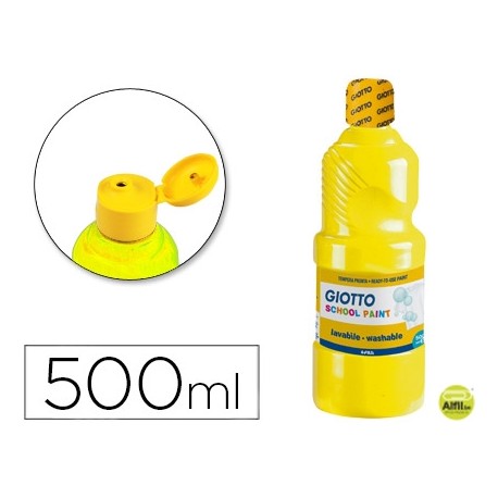 TEMPERA ESCOLAR LAVABLE GIOTTO 500 ML AMARILLO