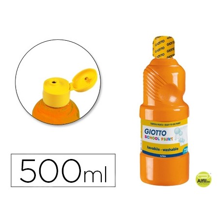 TEMPERA ESCOLAR LAVABLE GIOTTO 500 ML NARANJA
