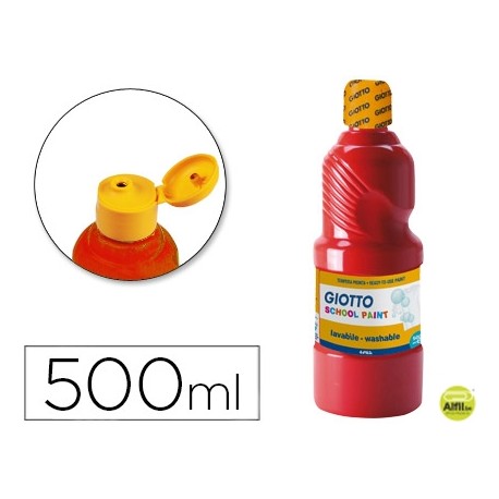 TEMPERA ESCOLAR LAVABLE GIOTTO 500 ML BERMELLON