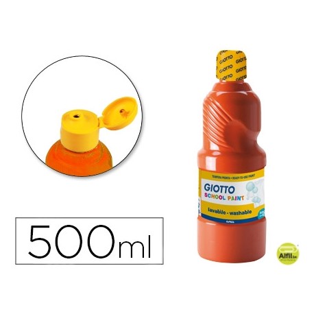 TEMPERA ESCOLAR LAVABLE GIOTTO 500 ML ROJO ESCARLATA
