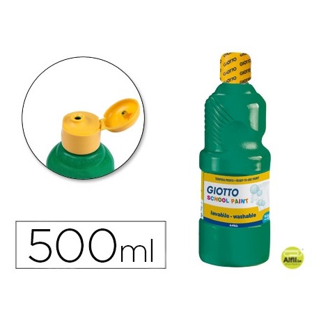 TEMPERA ESCOLAR LAVABLE GIOTTO 500 ML VERDE OSCURO