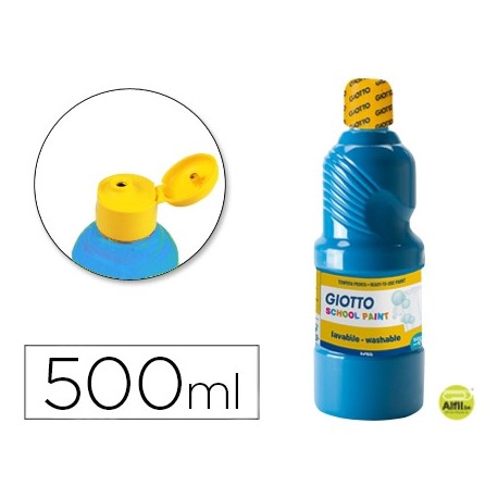 TEMPERA ESCOLAR LAVABLE GIOTTO 500 ML AZUL CYAN