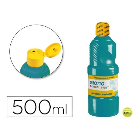 TEMPERA ESCOLAR LAVABLE GIOTTO 500 ML AZUL TURQUESA