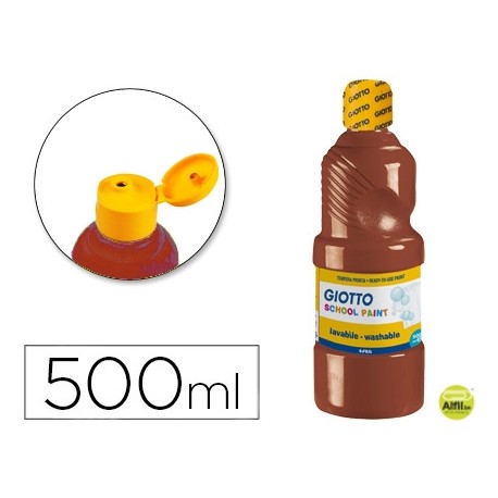 TEMPERA ESCOLAR LAVABLE GIOTTO 500 ML MARRON