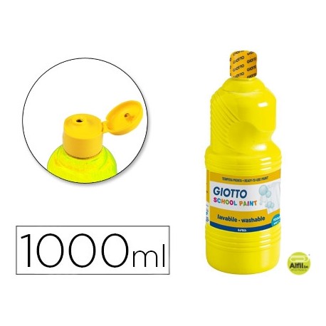 TEMPERA ESCOLAR LAVABLE GIOTTO 1000 ML AMARILLO