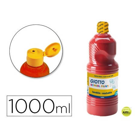 TEMPERA ESCOLAR LAVABLE GIOTTO 1000 ML ROJO ESCARLATA