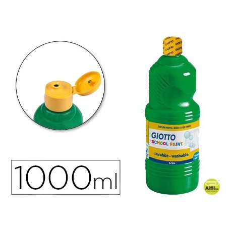 TEMPERA ESCOLAR LAVABLE GIOTTO 1000 ML VERDE OSCURO