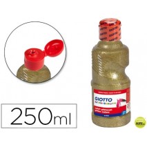 TEMPERA ESCOLAR PURPURINA GLITTER GIOTTO 250 ML ORO
