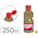 TEMPERA ESCOLAR PURPURINA GLITTER GIOTTO 250 ML ORO