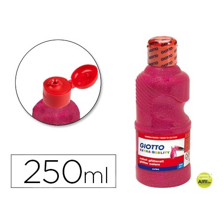 TEMPERA ESCOLAR PURPURINA GLITTER GIOTTO 250 ML MAGENTA