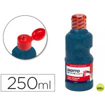 TEMPERA ESCOLAR PURPURINA GLITTER GIOTTO 250 ML AZUL