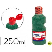 TEMPERA ESCOLAR PURPURINA GLITTER GIOTTO 250 ML VERDE