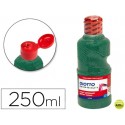 TEMPERA ESCOLAR PURPURINA GLITTER GIOTTO 250 ML VERDE