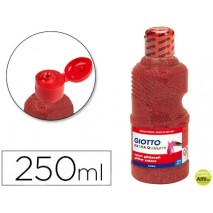 TEMPERA ESCOLAR PURPURINA GLITTER GIOTTO 250 ML ROJO