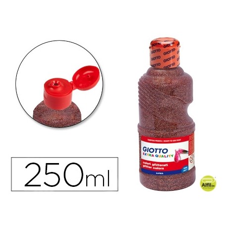TEMPERA ESCOLAR PURPURINA GLITTER GIOTTO 250 ML BRONCE