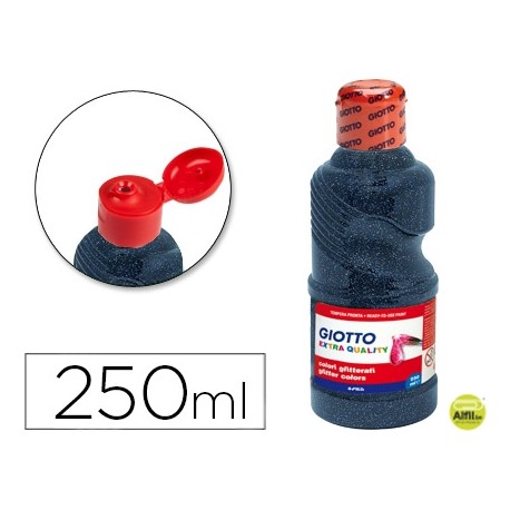 TEMPERA ESCOLAR PURPURINA GLITTER GIOTTO 250 ML AZUL OSCURO