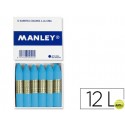 LAPICES DE CERA MANLEY UNICOLOR CELESTE CLARO CAJA DE 12 N.41