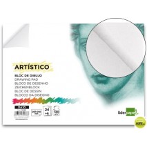 BLOC DIBUJO LIDERPAPEL ARTISTICO ENCOLADO 210X297 MM 30 HOJAS 120G/M2 SIN RECUADRO