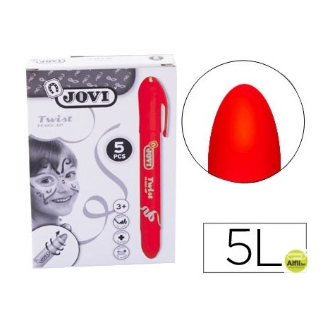 BARRA DE MAQUILLAJE JOVI TWIST MAKE-UP ROJO CAJA DE 5 UNIDADES