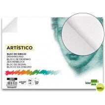 BLOC DIBUJO LIDERPAPEL ARTISTICO ENCOLADO 297X420 MM 30 HOJAS 120G/M2 SIN RECUADRO