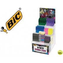 BOLIGRAFO BIC FLEXSHOP MONSTER HIGH EXPOSITOR DE 186 UNIDADES MODELOS SURTIDOS
