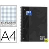 BLOC ESPIRAL OXFORD EUROPEAN BOOK TAPA EXTRADURA DIN A4 80 HOJAS CUADRICULA 5 MM COLOR GRIS