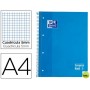 BLOC ESPIRAL OXFORD EUROPEAN BOOK TAPA EXTRADURA DIN A4 80 HOJAS CUADRICULA 5 MM COLOR TURQUESA