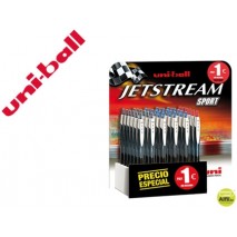 BOLIGRAFO UNI-BALL JET STREAM SPORT SXN-150 RETRACTIL EXPOSITOR DE 36 UNIDADES COLORES SURTIDOS