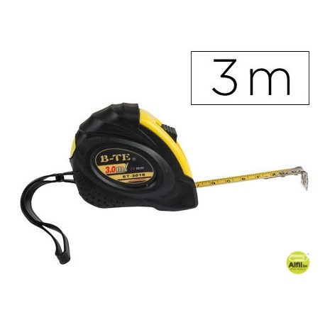 FLEXOMETRO Q-CONNECT DE 3 MT CON FRENO MATERIAL ANTICHOQUE 16 MM DE ANCHO