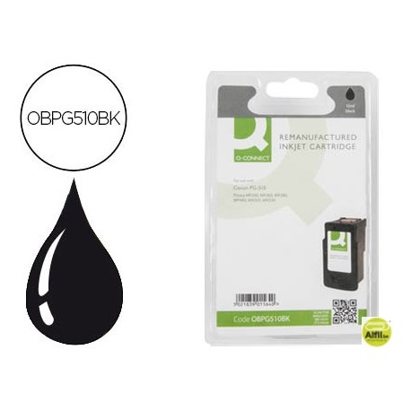INK-JET Q-CONNECT COMPATIBLE CANON PG-510 NEGRO PIXMA MP240/260/480