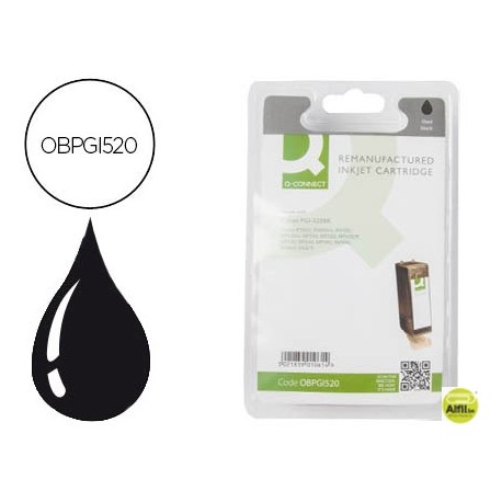 INK-JET Q-CONNECT COMPATIBLE CANON PGI-520BK NEGRO PIXMAIP3600/4600