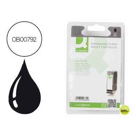 INK-JET Q-CONNECT COMPATIBLE CANON IP3300 4200 4300 5200 5200R 5300 MP500 530 NEGRA PGI-5BK