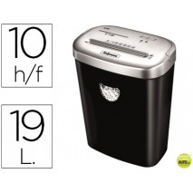 DESTRUCTORA DE DOCUMENTOS FELLOWES 53C CAPACIDAD DE CORTE 10 HOJAS DESTRUYE GRAPASTARJETAS DE VISITA