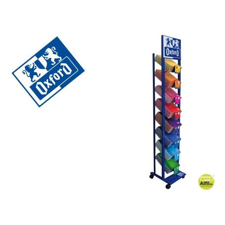 EXPOSITOR METALICO OXFORD AZUL 8 POSICIONES VACIO