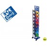 EXPOSITOR METALICO OXFORD AZUL 8 POSICIONES VACIO