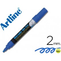 ROTULADOR ARTLINE PIZARRA VERDES-NEGRAS EPW-4-AZ COLOR AZUL -BOLSA DE 4 ROTULADORES