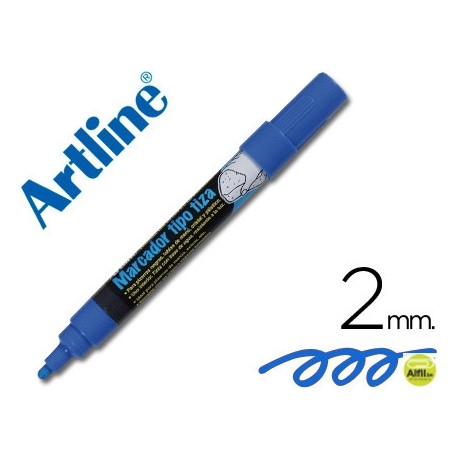ROTULADOR ARTLINE PIZARRA VERDES-NEGRAS EPW-4-AZ COLOR AZUL -BOLSA DE 4 ROTULADORES