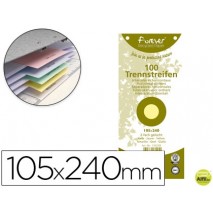 SEPARADOR EXACOMPTA CARTULINA DE 180 GR JUEGO DE 100 SEPARADORES 105X240 MM CON 12 TALADROS COLOR AM