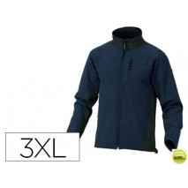 CHAQUETA DELTAPLUS POLIESTER CON CREMALLERA 3 BOLSILLOS REPELENTE AL AGUA INTERIOR POLAR AZUL-NEGRO